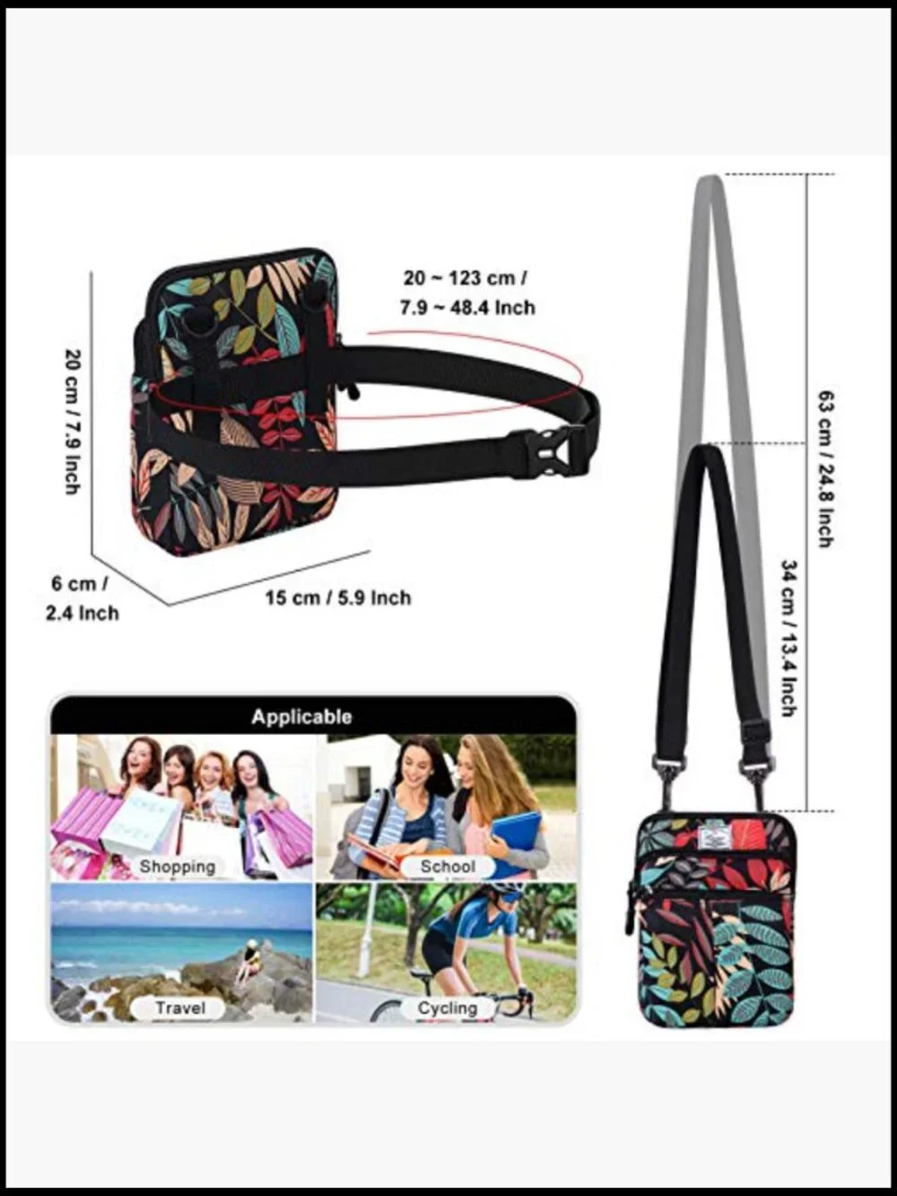 Multifunction Phone Waist Bag Crossbody Purse Travel Essentials Unisex Hipster